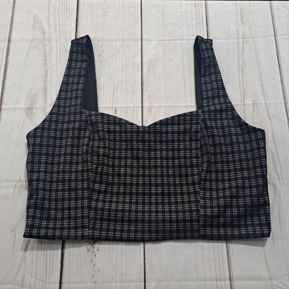 3 FOR 12 SALE Forever 21 2X Plaid Bra Crop Top Tank - Picture 1 of 12